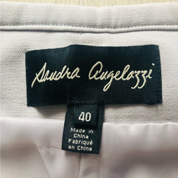 Sandra Angelozzi Light Beige Tie Waist Wide Leg Pants - Picture 9 of 11